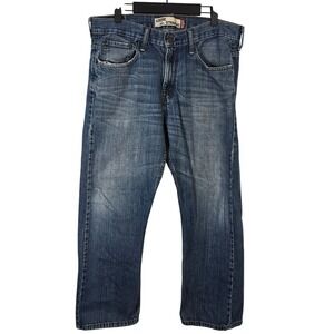 Levi's 569 Loose Straight Jeans Mens 32x30 Blue Denim Cotton Whiskered Y2K